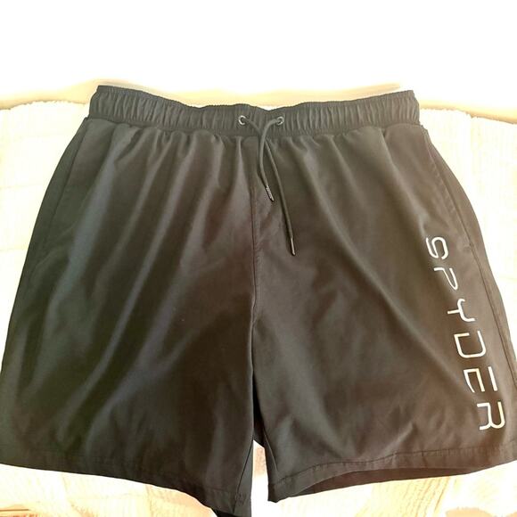 Spyder Men's Lined Black and Blue Swim Trunks Size XXL Selling as a Pair - Picture 4 of 8